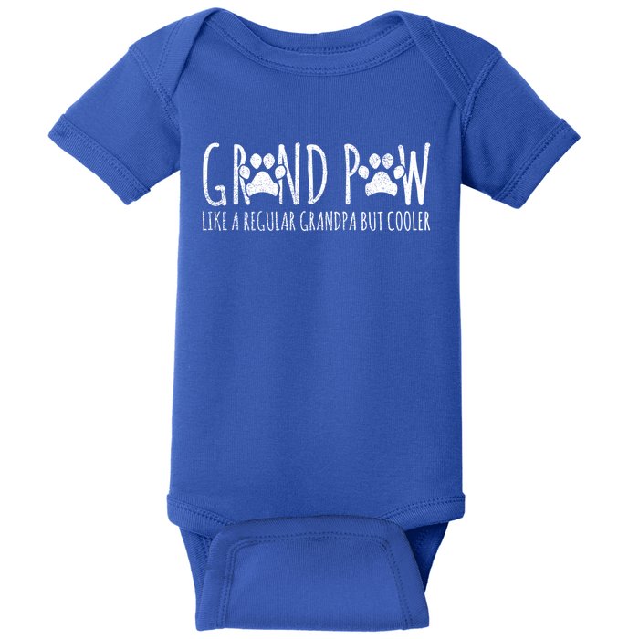 Grand Paw Design Grandpa But Cooler Dog Lover Fur Daddy Gift Baby Bodysuit