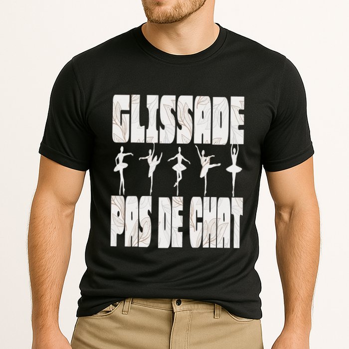 Glissade Pas De Chat Ballet Ballerina Dancer Funny Cooling Performance Crew T-Shirt