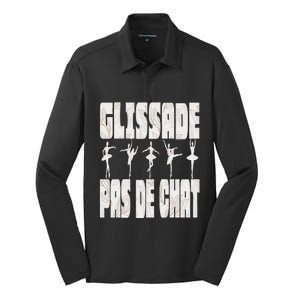 Glissade Pas De Chat Ballet Ballerina Dancer Funny Silk Touch Performance Long Sleeve Polo