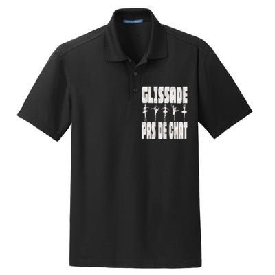 Glissade Pas De Chat Ballet Ballerina Dancer Funny Dry Zone Grid Polo