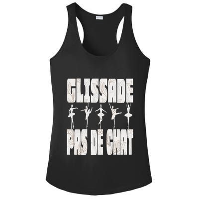 Glissade Pas De Chat Ballet Ballerina Dancer Funny Ladies PosiCharge Competitor Racerback Tank