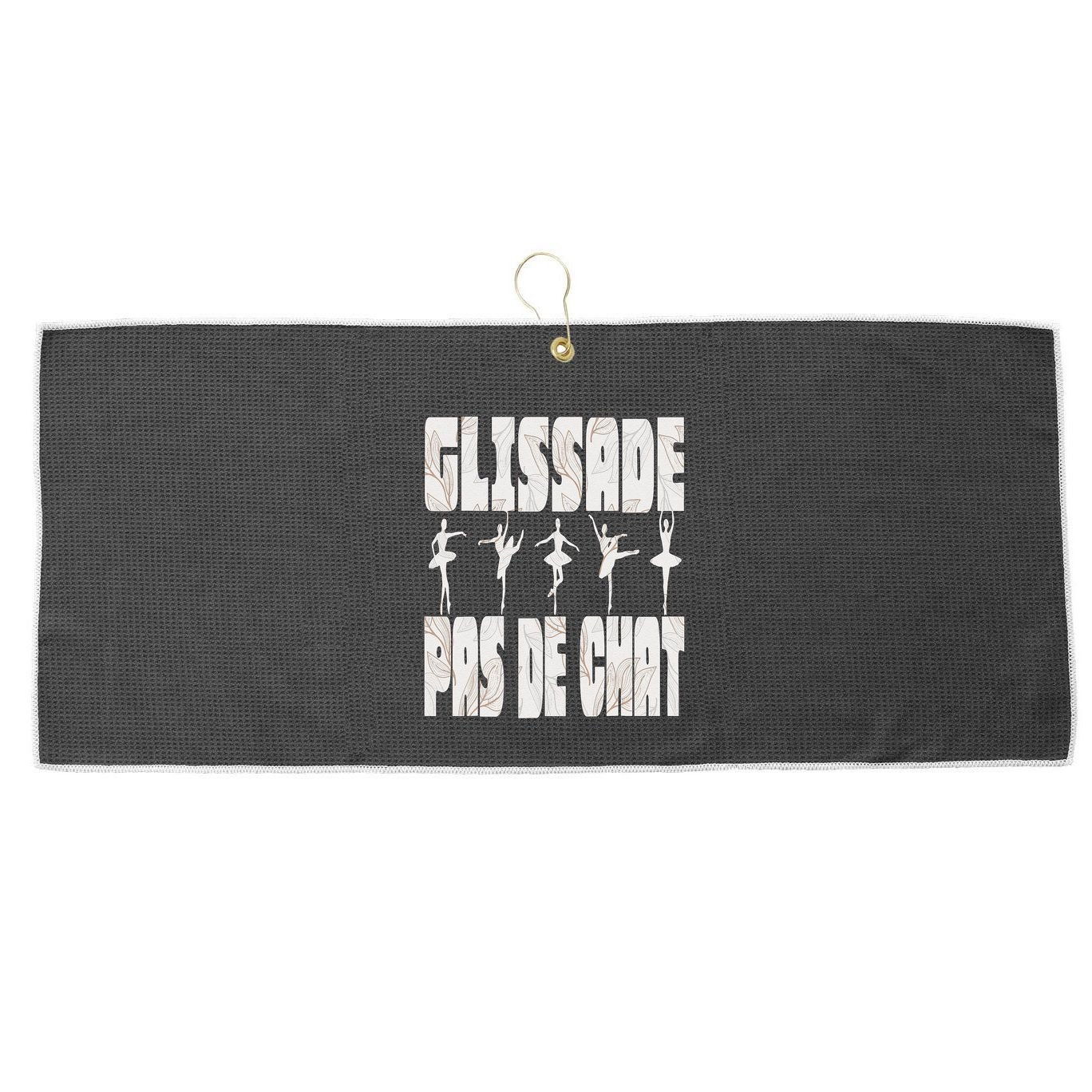 Glissade Pas De Chat Ballet Ballerina Dancer Funny Large Microfiber Waffle Golf Towel