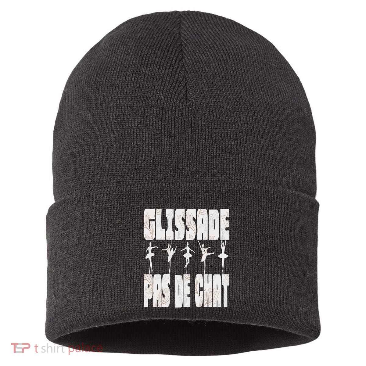Glissade Pas De Chat Ballet Ballerina Dancer Funny Sustainable Knit Beanie