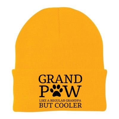 Grand Paw Dog Grandpa Grandpaw Pawpa Dogs Regular But Cooler Meaningful Gift Knit Cap Winter Beanie