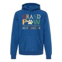 Grand Paw Dog Lover Fathers Day Grandpaw Grandpa Father Gift Premium Hoodie