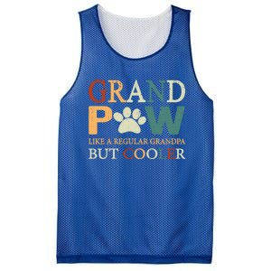 Grand Paw Dog Lover Fathers Day Grandpaw Grandpa Father Gift Mesh Reversible Basketball Jersey Tank