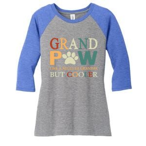 Grand Paw Dog Lover Fathers Day Grandpaw Grandpa Father Gift Women's Tri-Blend 3/4-Sleeve Raglan Shirt