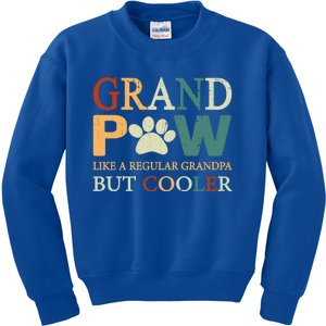 Grand Paw Dog Lover Fathers Day Grandpaw Grandpa Father Gift Kids Sweatshirt