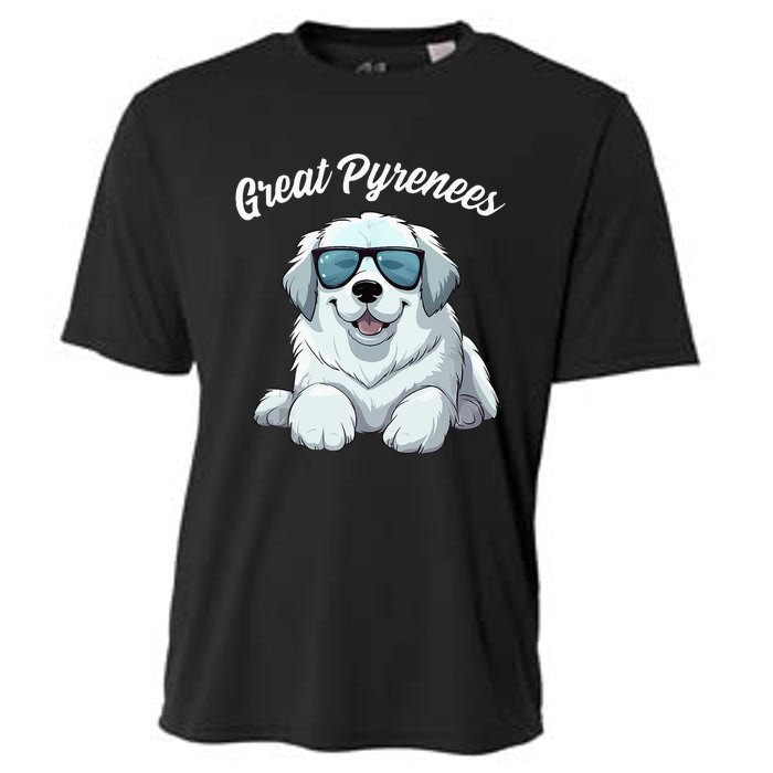 Great Pyrenees Dog With Sunglasses Cool Great Pyrenees Cooling Performance Crew T-Shirt