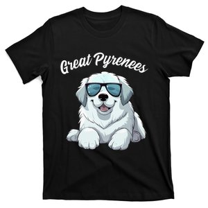 Great Pyrenees Dog With Sunglasses Cool Great Pyrenees T-Shirt