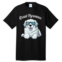 Great Pyrenees Dog With Sunglasses Cool Great Pyrenees Tall T-Shirt