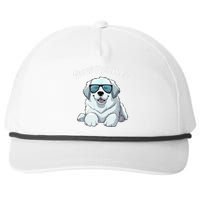 Great Pyrenees Dog With Sunglasses Cool Great Pyrenees Snapback Five-Panel Rope Hat