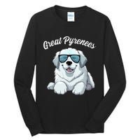 Great Pyrenees Dog With Sunglasses Cool Great Pyrenees Tall Long Sleeve T-Shirt