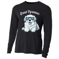 Great Pyrenees Dog With Sunglasses Cool Great Pyrenees Cooling Performance Long Sleeve Crew