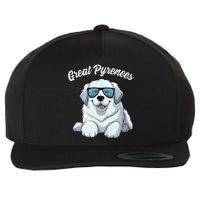 Great Pyrenees Dog With Sunglasses Cool Great Pyrenees Wool Snapback Cap