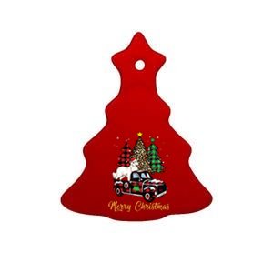 Great Pyrenees Dog Riding Red Truck Christmas Decor Pajama Long Sleeve Ceramic Tree Ornament