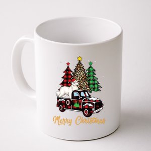 Great Pyrenees Dog Riding Red Truck Christmas Decor Pajama Long Sleeve Coffee Mug