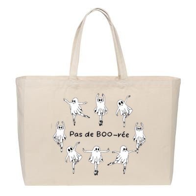 Ghost Pas De Boo RéE Ballet Dancer Spooky Halloween Cotton Canvas Jumbo Tote