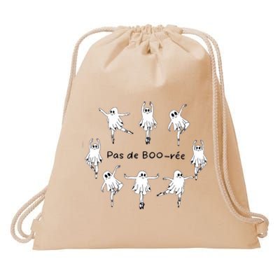 Ghost Pas De Boo RéE Ballet Dancer Spooky Halloween Drawstring Bag