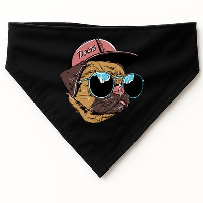 Gangster Pug Dog Hipster Cool Shades USA-Made Doggie Bandana