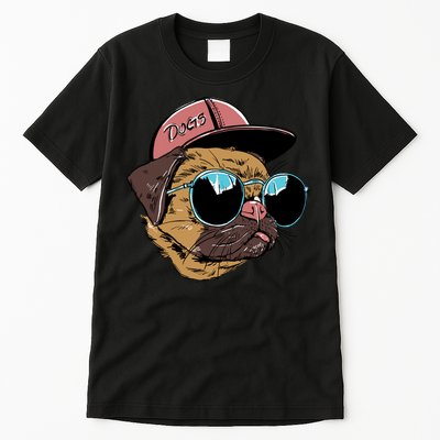 Gangster Pug Dog Hipster Cool Shades Tall T-Shirt