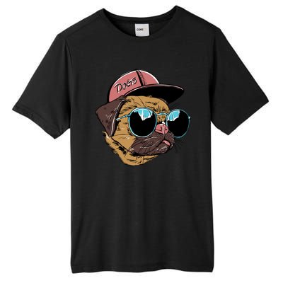 Gangster Pug Dog Hipster Cool Shades Tall Fusion ChromaSoft Performance T-Shirt