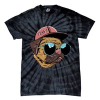 Gangster Pug Dog Hipster Cool Shades Tie-Dye T-Shirt