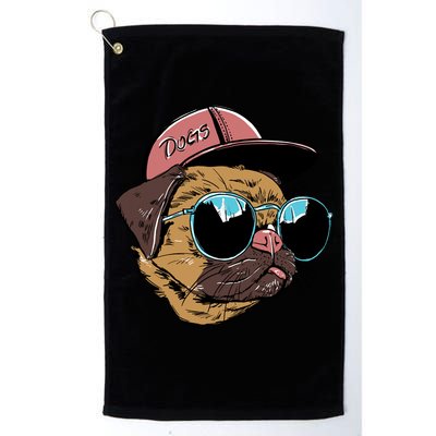 Gangster Pug Dog Hipster Cool Shades Golf Towel