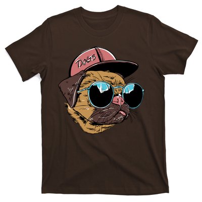 Gangster Pug Dog Hipster Cool Shades T-Shirt