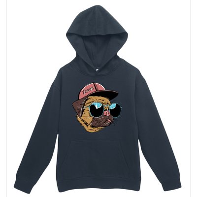 Gangster Pug Dog Hipster Cool Shades Urban Pullover Hoodie