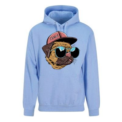 Gangster Pug Dog Hipster Cool Shades Unisex Surf Hoodie