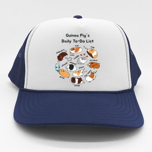 Guinea Pig Daily Todo List Funny Cute Guinea Pig Lover Trucker Hat