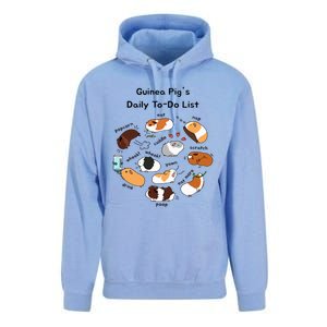 Guinea Pig Daily Todo List Funny Cute Guinea Pig Lover Unisex Surf Hoodie