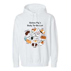 Guinea Pig Daily Todo List Funny Cute Guinea Pig Lover Garment-Dyed Fleece Hoodie