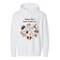 Guinea Pig Daily Todo List Funny Cute Guinea Pig Lover Garment-Dyed Fleece Hoodie