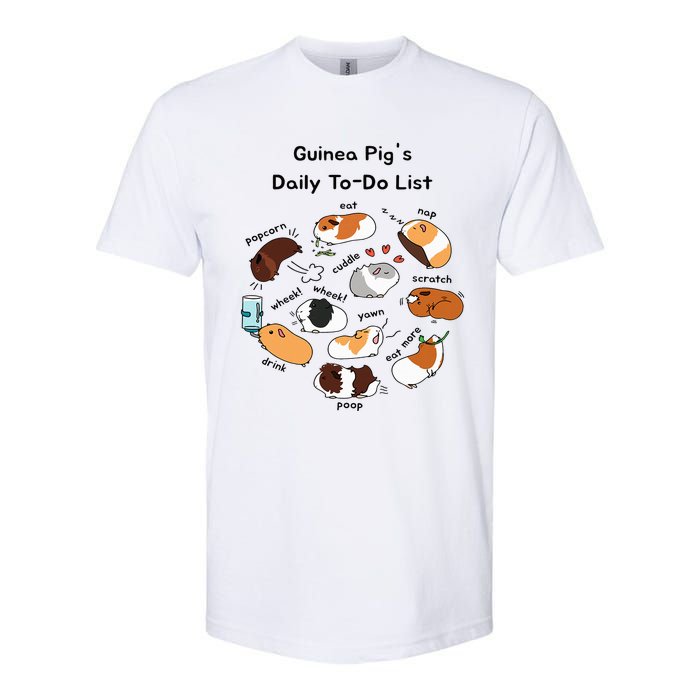 Guinea Pig Daily Todo List Funny Cute Guinea Pig Lover Softstyle CVC T-Shirt