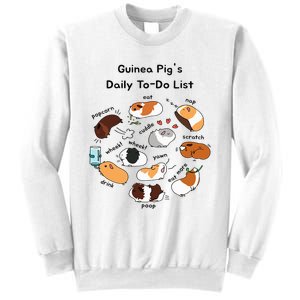 Guinea Pig Daily Todo List Funny Cute Guinea Pig Lover Sweatshirt