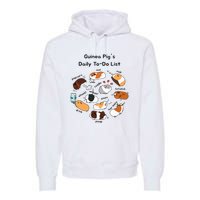 Guinea Pig Daily Todo List Funny Cute Guinea Pig Lover Premium Hoodie