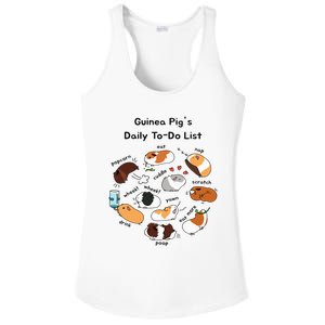 Guinea Pig Daily Todo List Funny Cute Guinea Pig Lover Ladies PosiCharge Competitor Racerback Tank