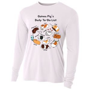 Guinea Pig Daily Todo List Funny Cute Guinea Pig Lover Cooling Performance Long Sleeve Crew