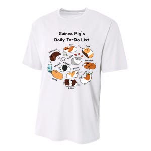 Guinea Pig Daily Todo List Funny Cute Guinea Pig Lover Performance Sprint T-Shirt