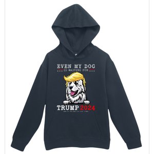 Great Pyrenees Dog Even My Dog Is Waiting For Trump 2024 Urban Pullover Hoodie