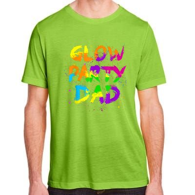 Glow Party Dad Splatter Effect 80 Theme Color Birthday Party Adult ChromaSoft Performance T-Shirt