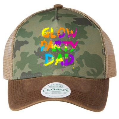 Glow Party Dad Splatter Effect 80 Theme Color Birthday Party Legacy Tie Dye Trucker Hat