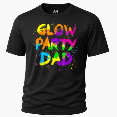 Glow Party Dad Splatter Effect 80 Theme Color Birthday Party Performance Shirt