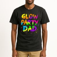 Glow Party Dad Splatter Effect 80 Theme Color Birthday Party Tall T-Shirt