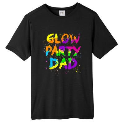 Glow Party Dad Splatter Effect 80 Theme Color Birthday Party Tall Fusion ChromaSoft Performance T-Shirt