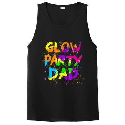 Glow Party Dad Splatter Effect 80 Theme Color Birthday Party PosiCharge Competitor Tank