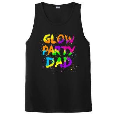 Glow Party Dad Splatter Effect 80 Theme Color Birthday Party PosiCharge Competitor Tank