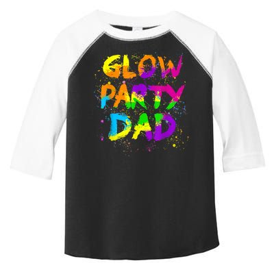 Glow Party Dad Splatter Effect 80 Theme Color Birthday Party Toddler Fine Jersey T-Shirt